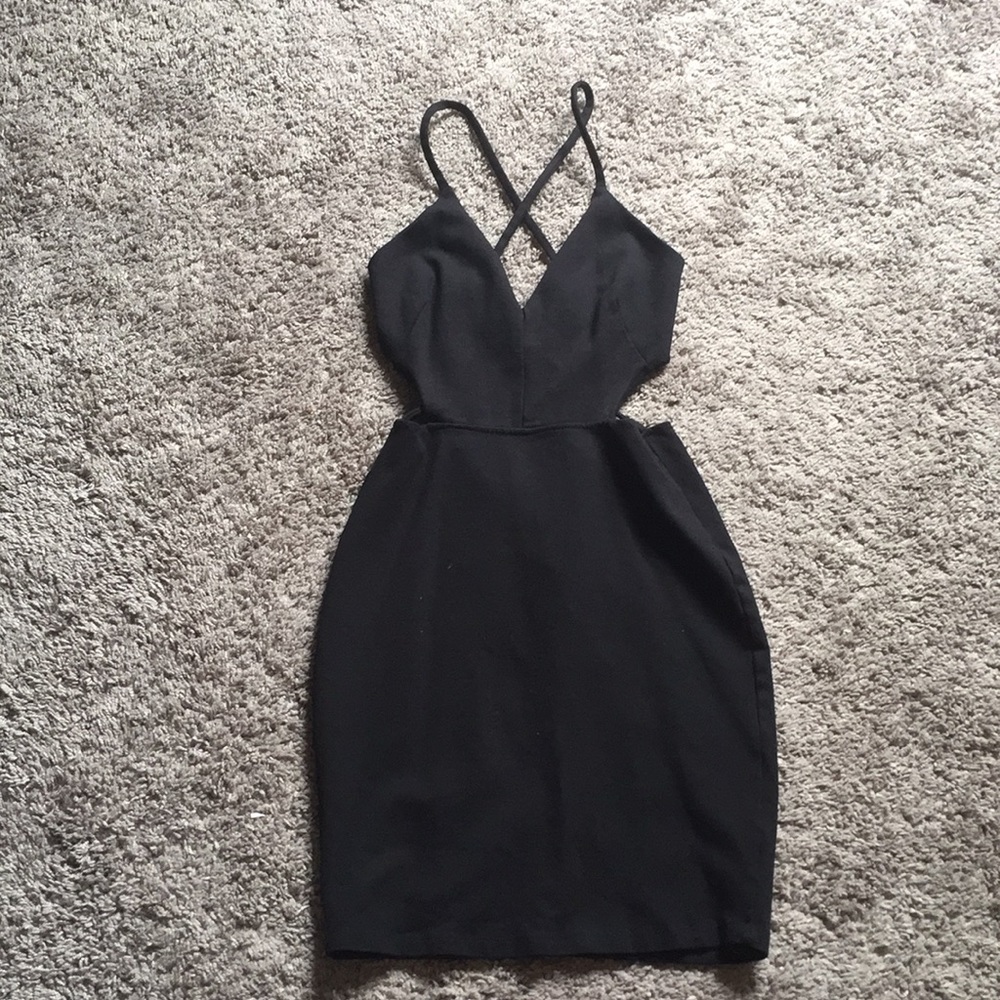 Black mini dress